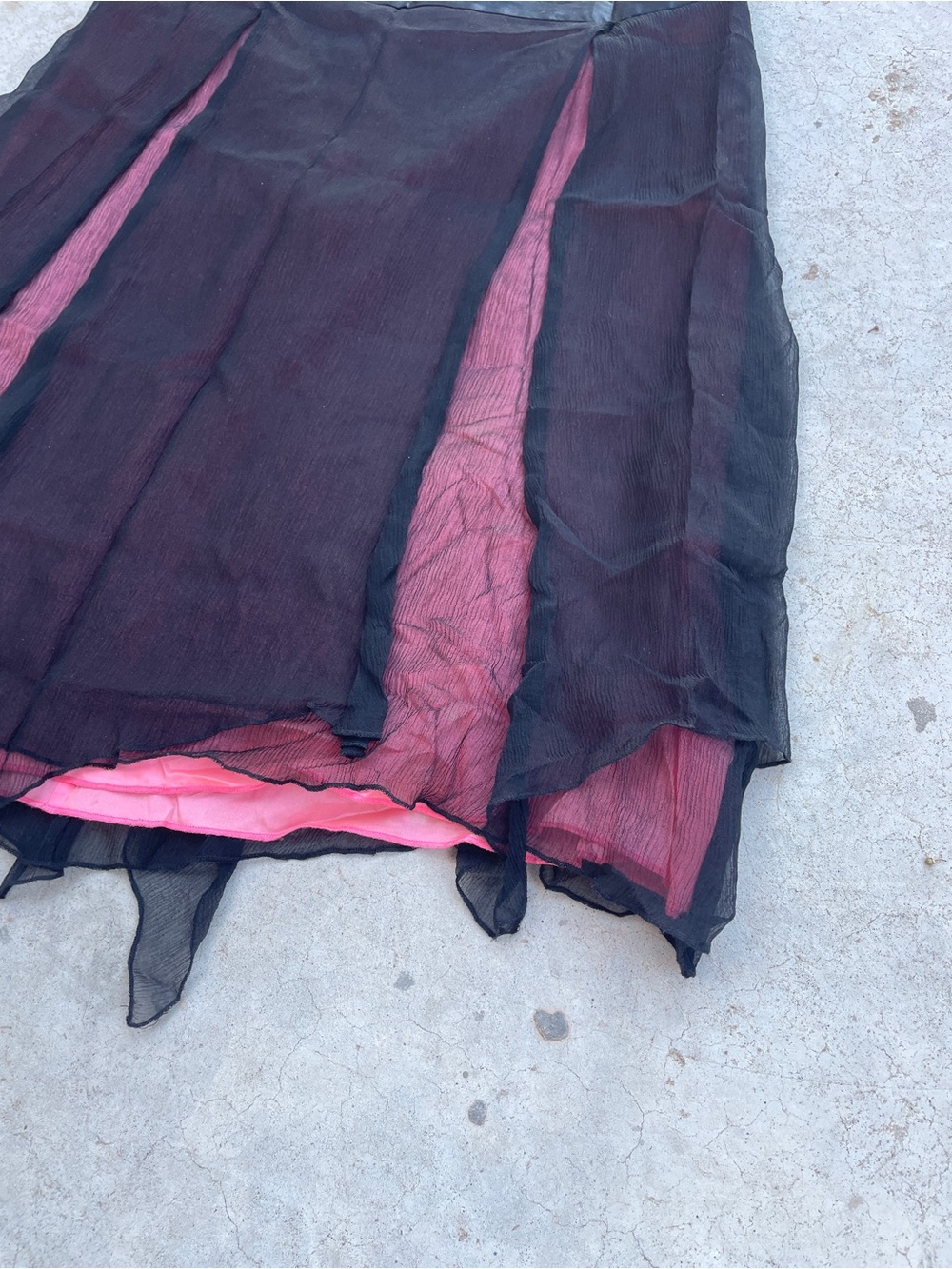 Free People RARE Vintage Y2K Whimsigoth Silk Skirt - Picture 3 of 7